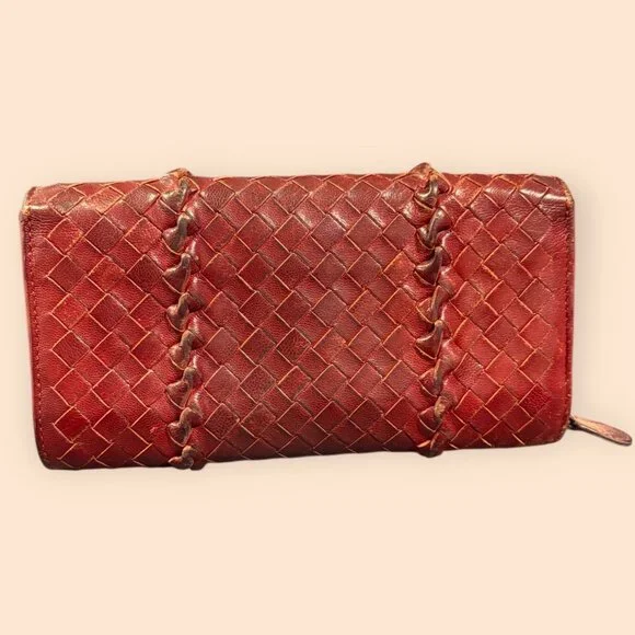 Authentic Vintage Bottega Veneta Intrecciato Leather Continental Wallet - Picture 2 of 5